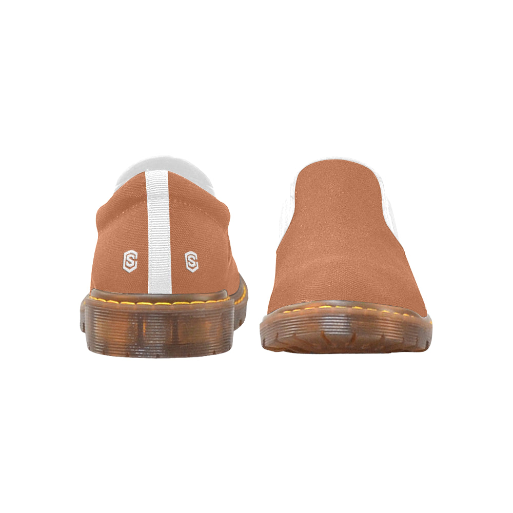 white logo Martin Women's Slip-On Loafer (Model 12031)