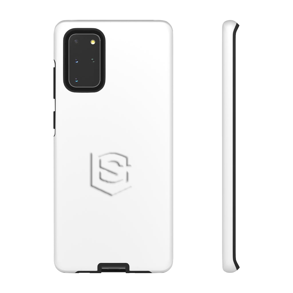 White Tough Cases White Logo