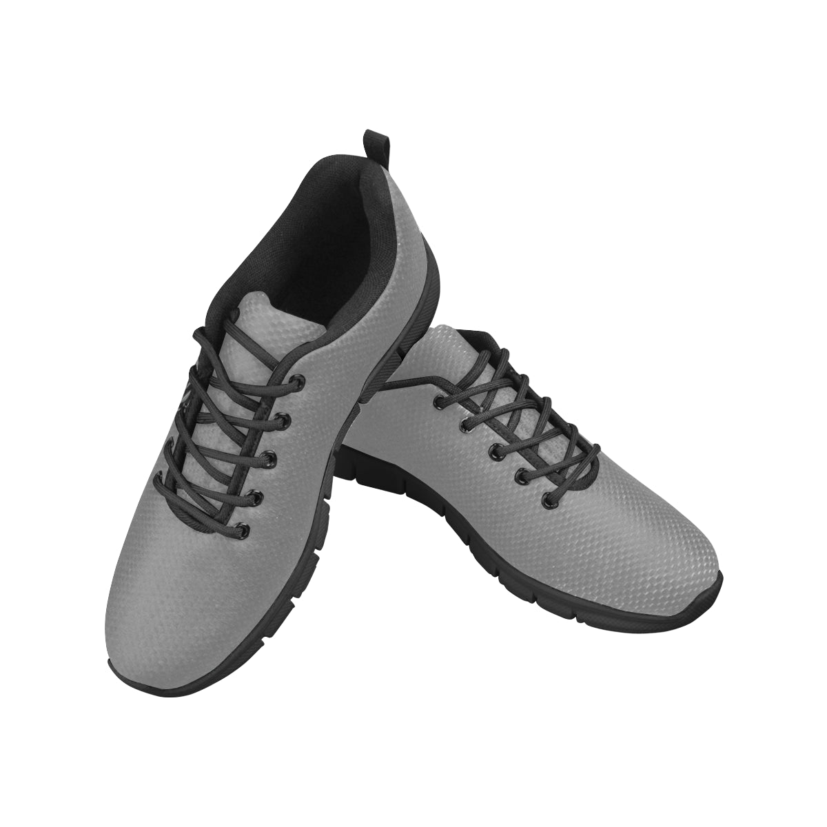 black logo Men's Breathable Running Shoes (Model 055)