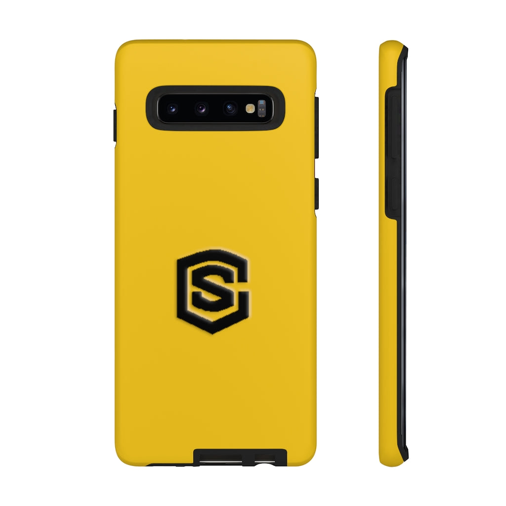 Yellow Tough Cases Black Logo
