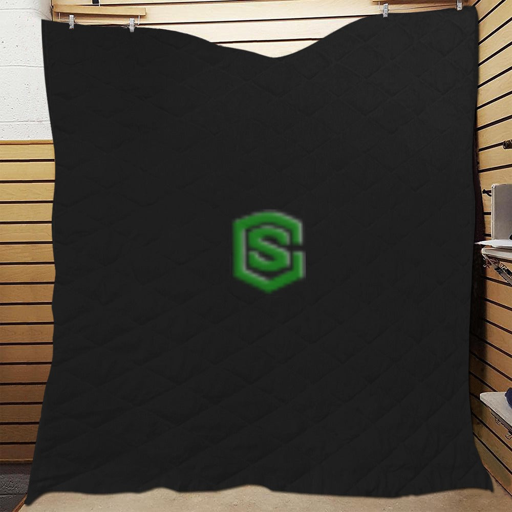 BLACK CUSTOM QUILT BROWN LOGO Custom Quilt  70" x 80"