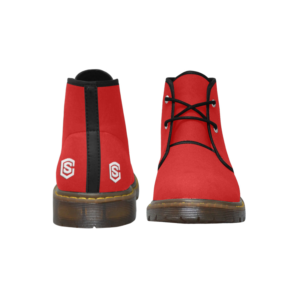 white logo Women's Nubuck Chukka Boots (Model 2402)