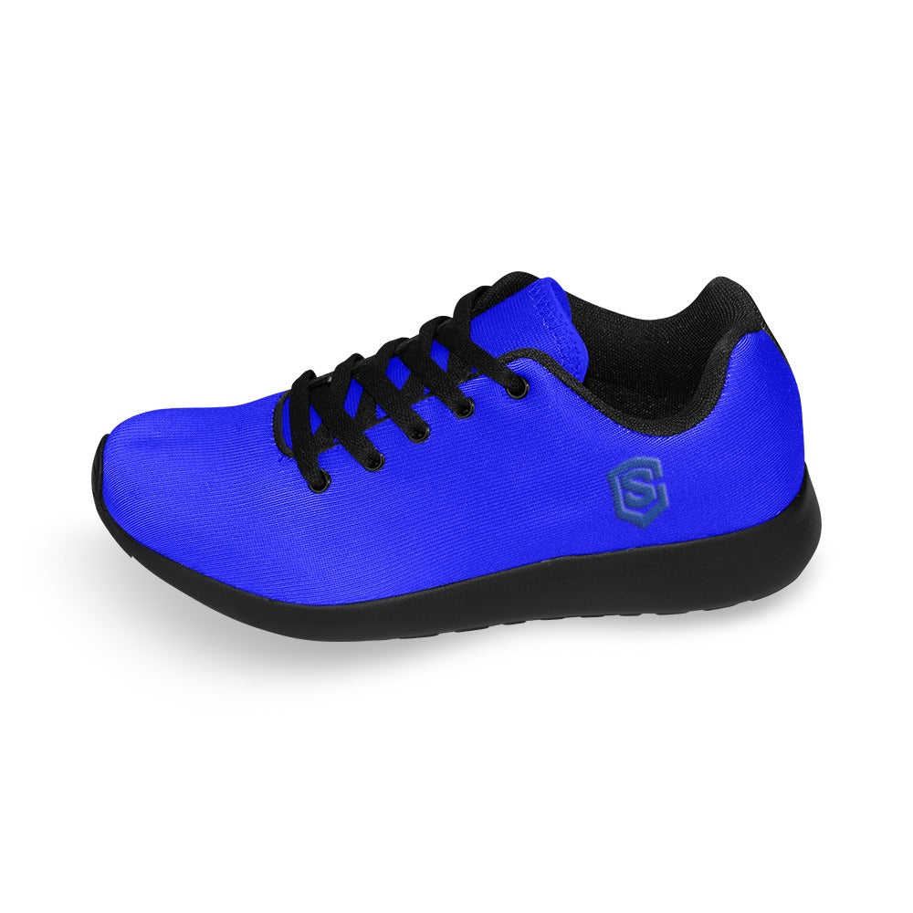 BLUE KID SNEAKER WITH BLUE LOGO Kid's Sneakers (Little Kid / Big Kid) (Model020)