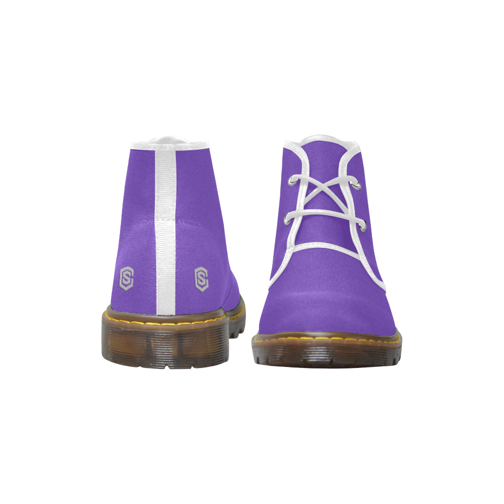 silver Men's Canvas Chukka Boots (Model 2402-1)