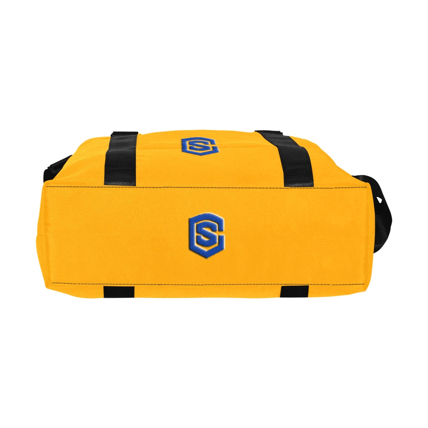Orange Large Capacity Duffle Bag With Blue Logo Large Capacity Duffle Bag(Model1715)