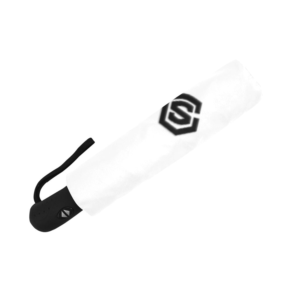 White Anti-UV Automatic Umbrella With Black Logo Anti-UV Automatic Umbrella(Outside Printing)(Model U09)