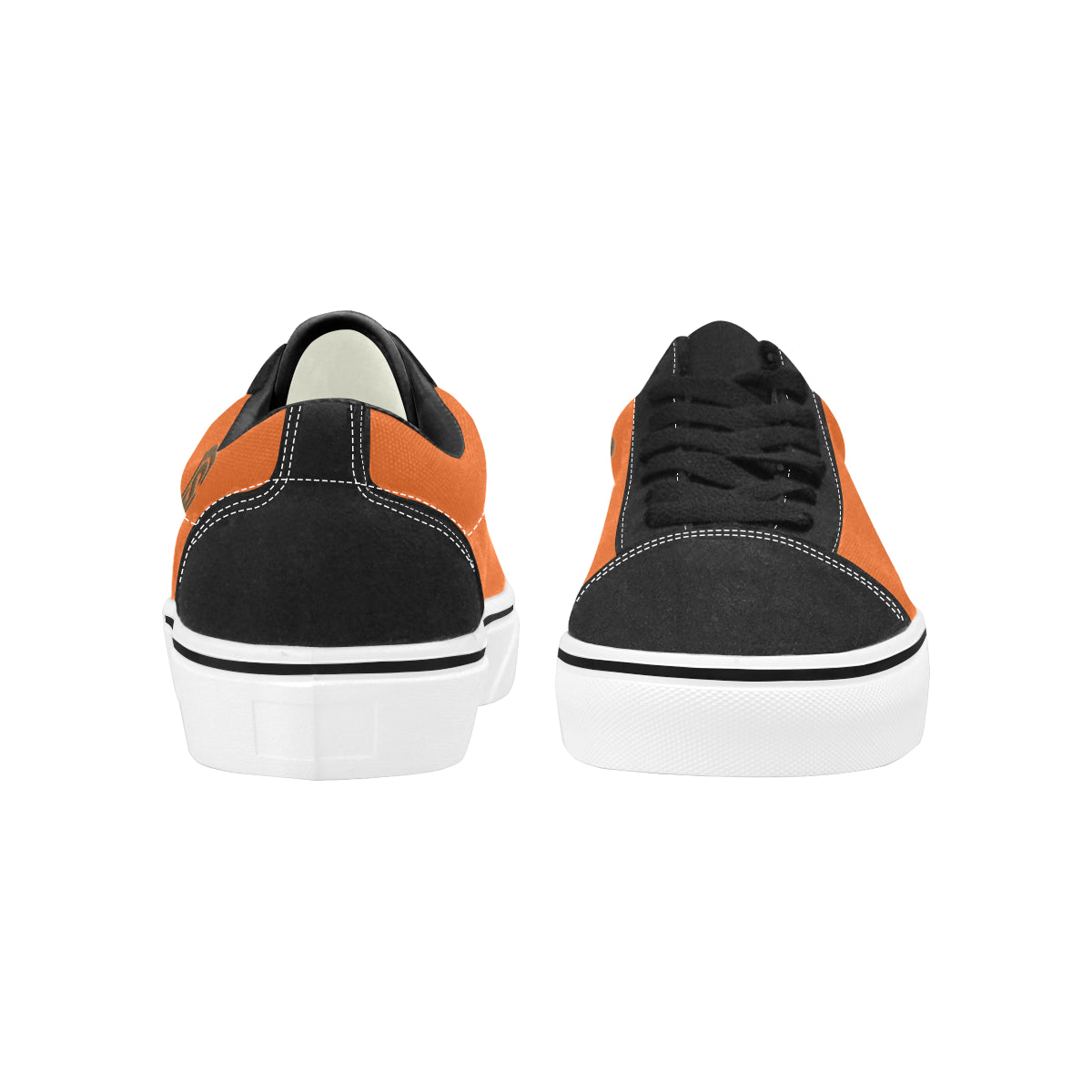 brown logo Men's Low Top Skateboarding Shoes (Model E001-2)