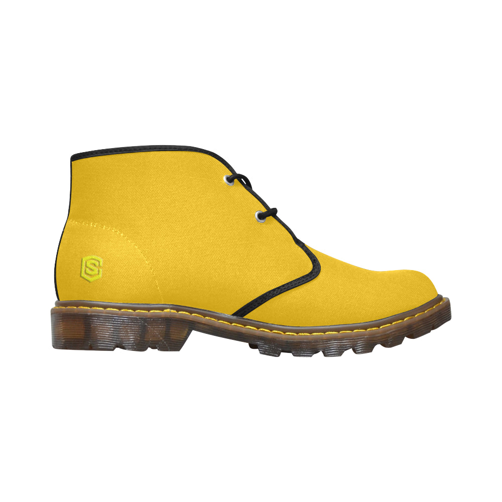 yellow Men's Canvas Chukka Boots (Model 2402-1)