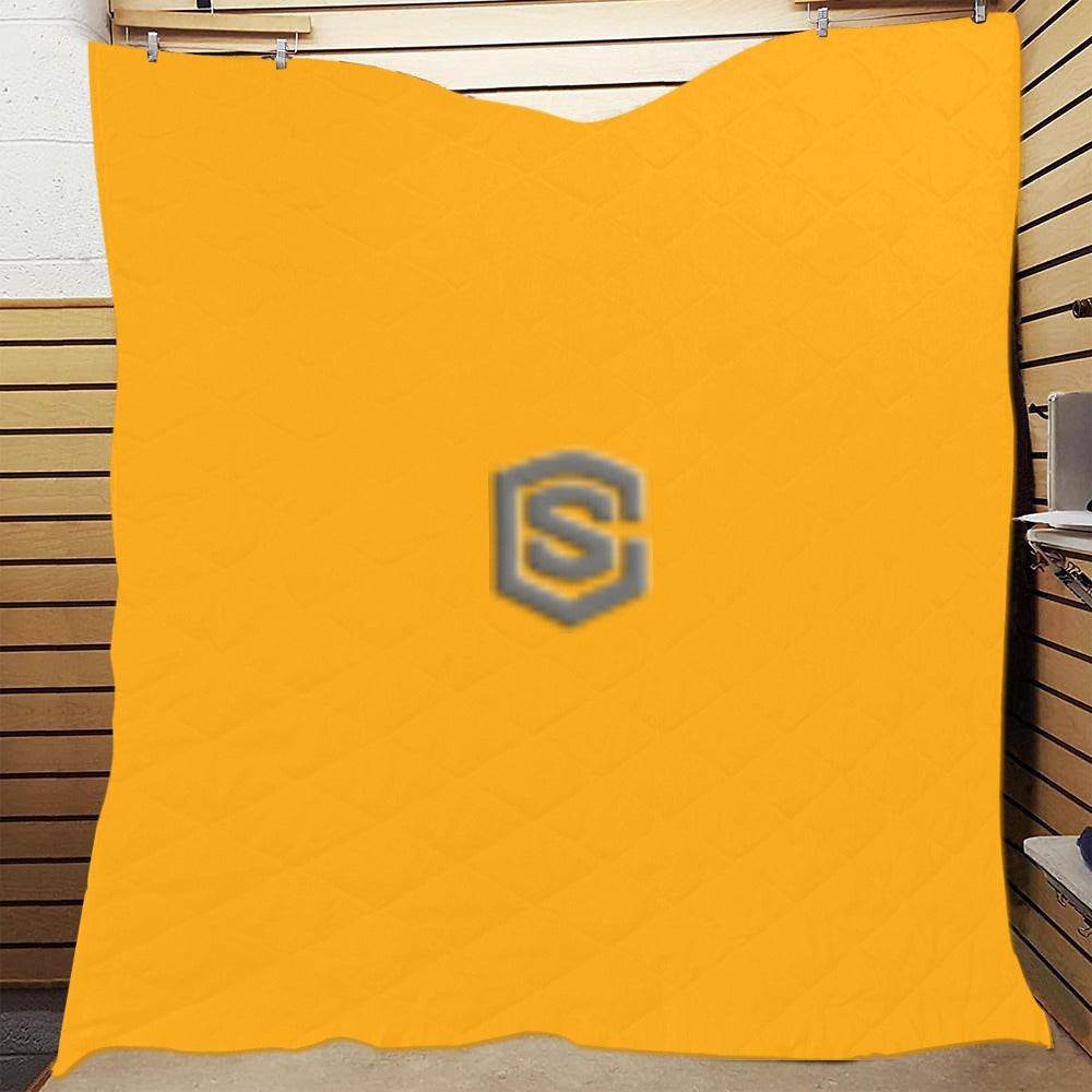 ORANGE CUSTOM QUILT GRAY LOGO Custom Quilt 70" x 80"