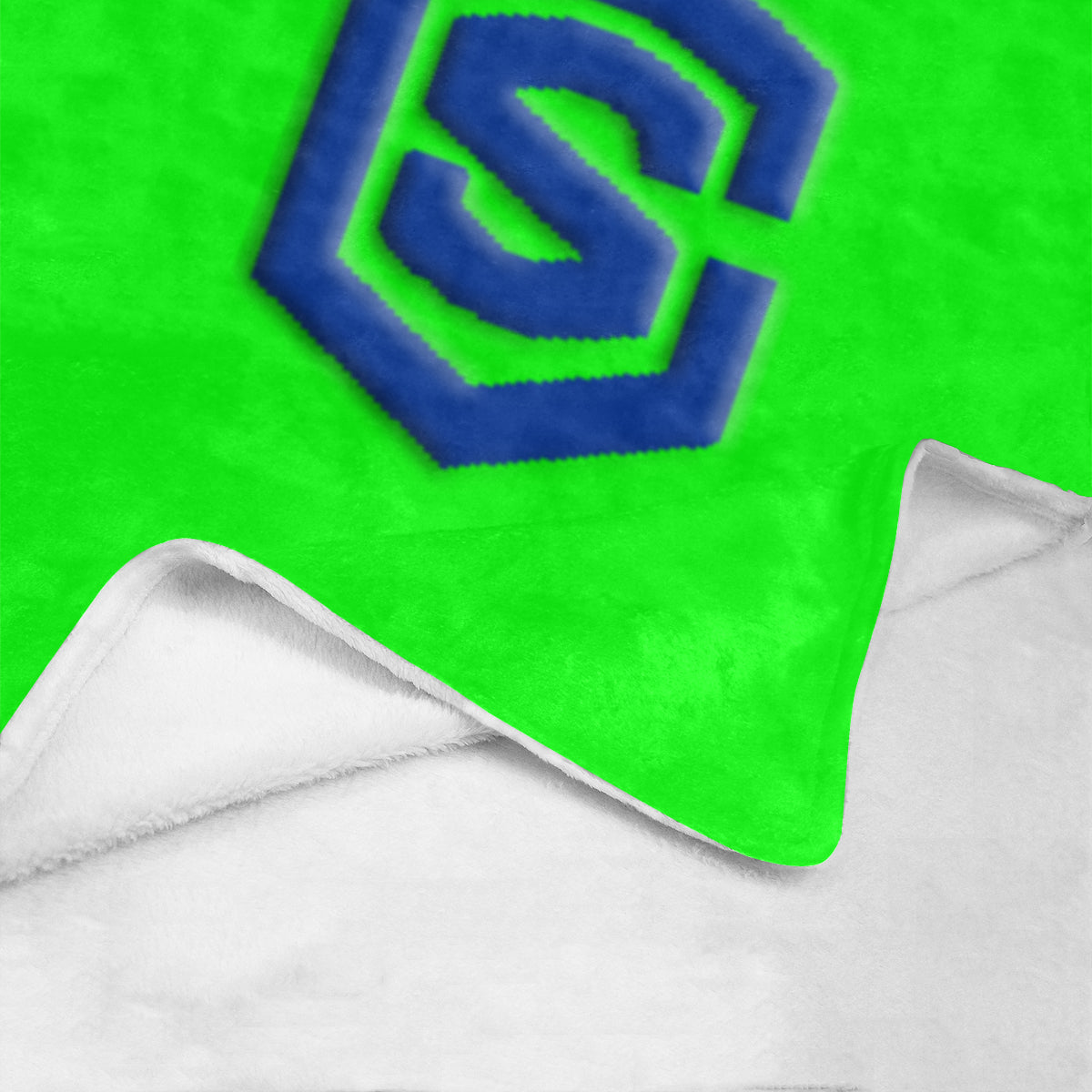 Green Ultra-Soft Micro Fleece Blanket with Blue Logo Ultra-Soft Micro Fleece Blanket 30"x40"