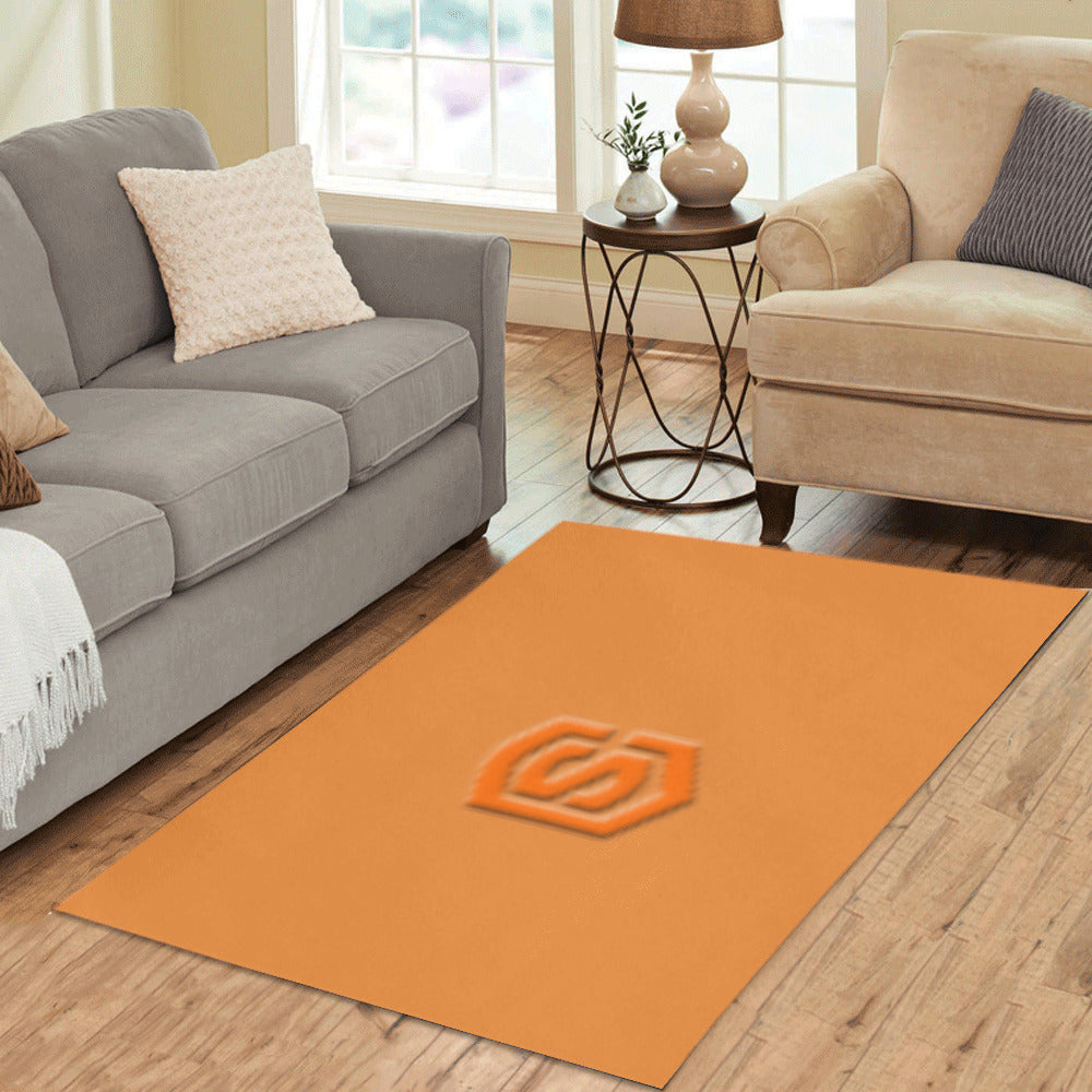 Orange Area Rug Orange Logo Area Rug 5' x 3.2'