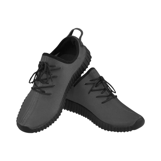 black logo Grus Men's Breathable Woven Running Shoes (Model 022)