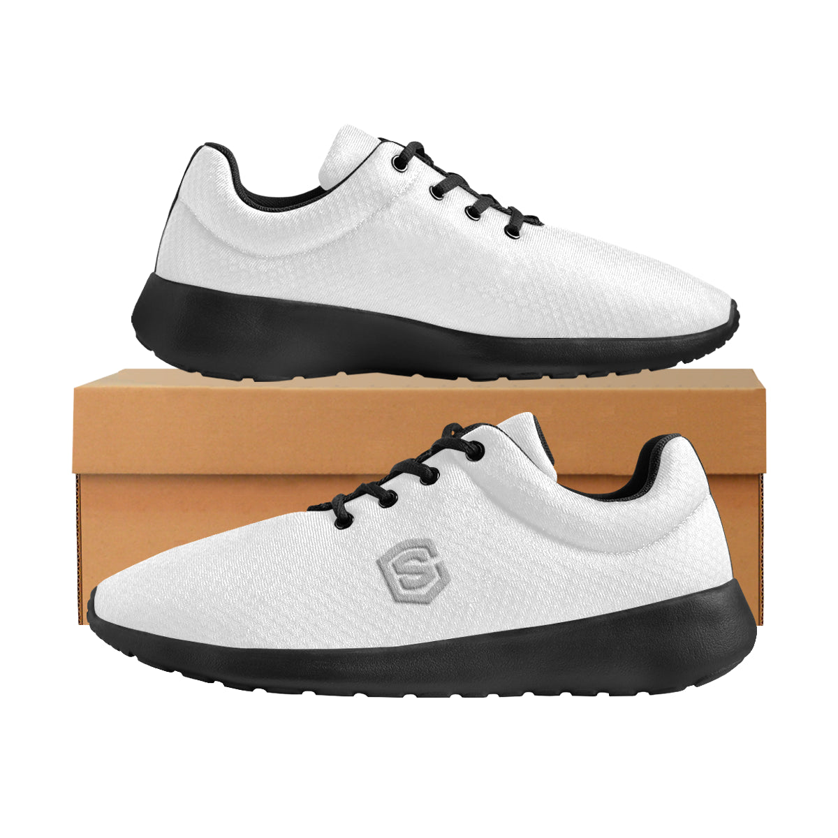silver logo Men's Athletic Shoes (Model 0200)
