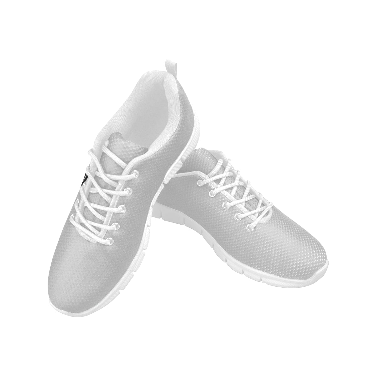 black logo Women's Breathable Running Shoes (Model 055)