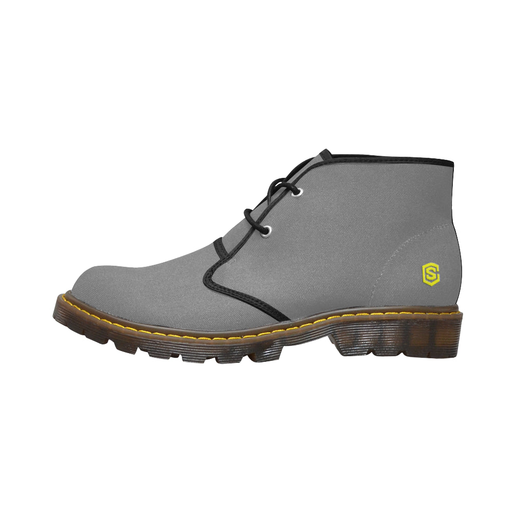 yellow Men's Canvas Chukka Boots (Model 2402-1)