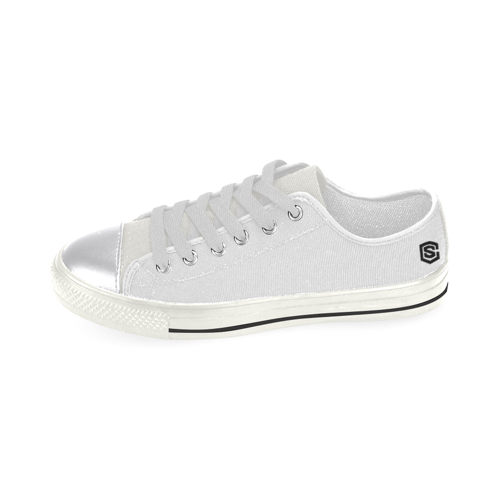 black logo Women's Classic Canvas Shoes (Model 018)