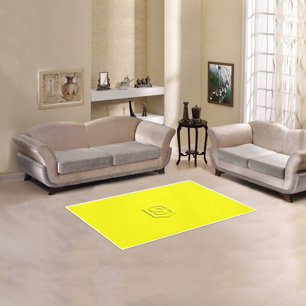 YELLOW SMALL AREA RUG WITH YELLOW LOGO Area Rug 2.6' x 1.7'