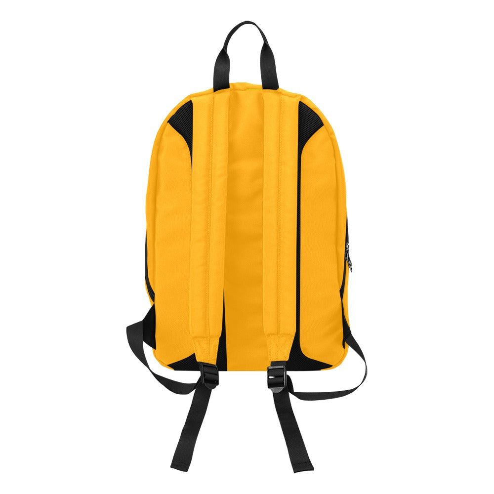Orange Travel Backpack With White Logo Travel Backpack(Large Capacity)(Model 1691)