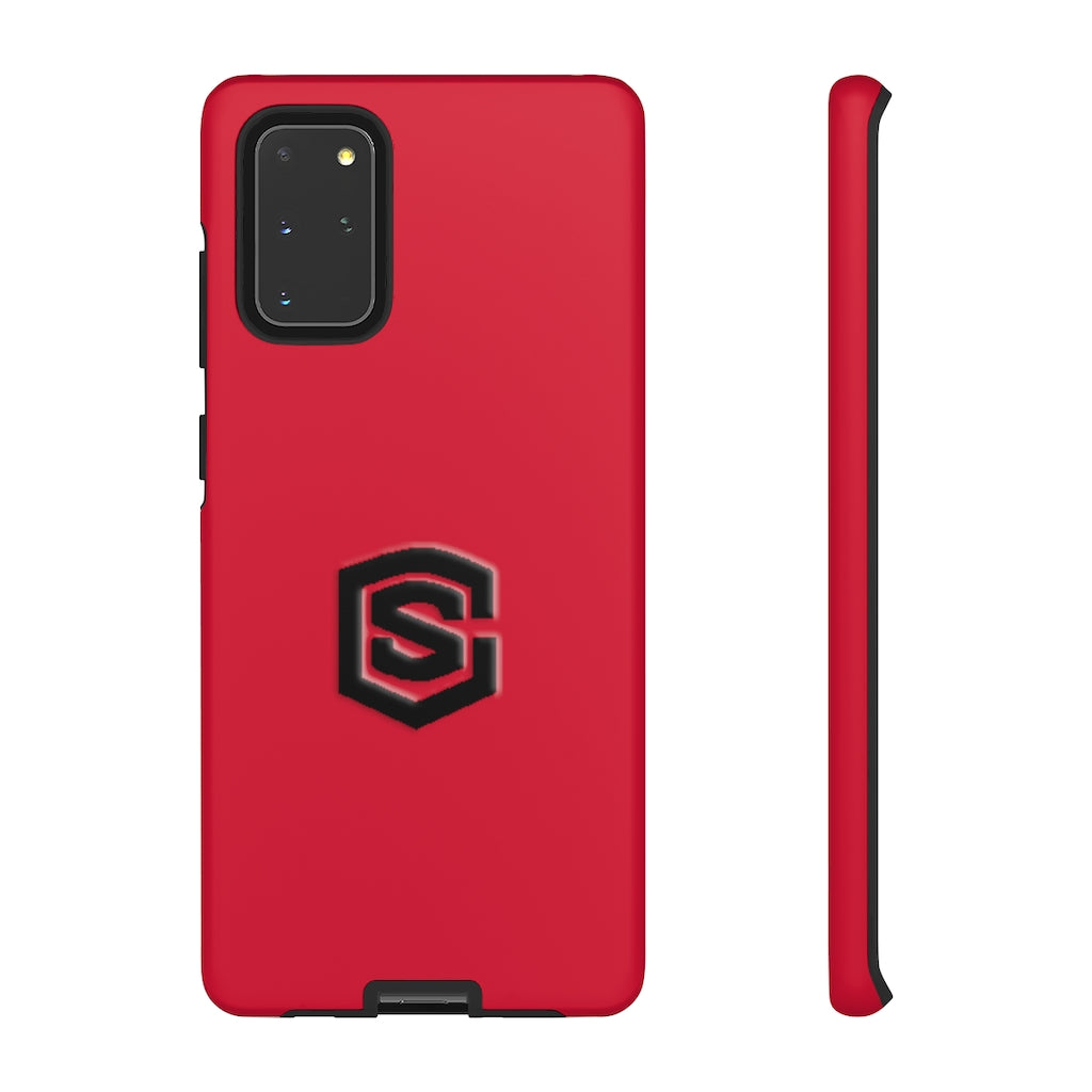 Red Tough Cases Black Logo