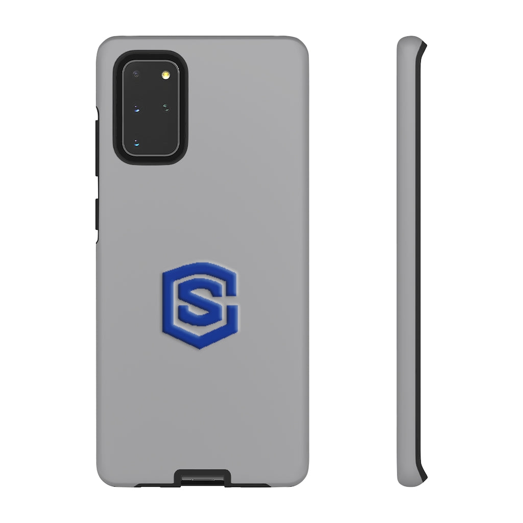 Grey Tough Cases Blue Logo