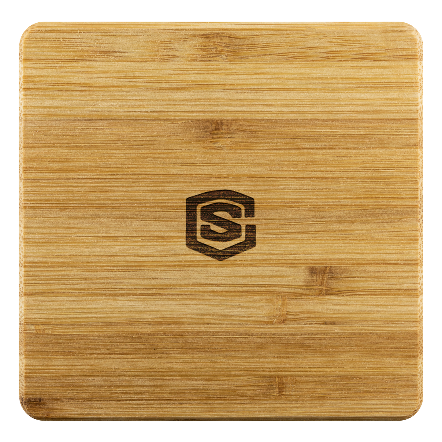 Bamboo Coaster WITH BLACK LOGO