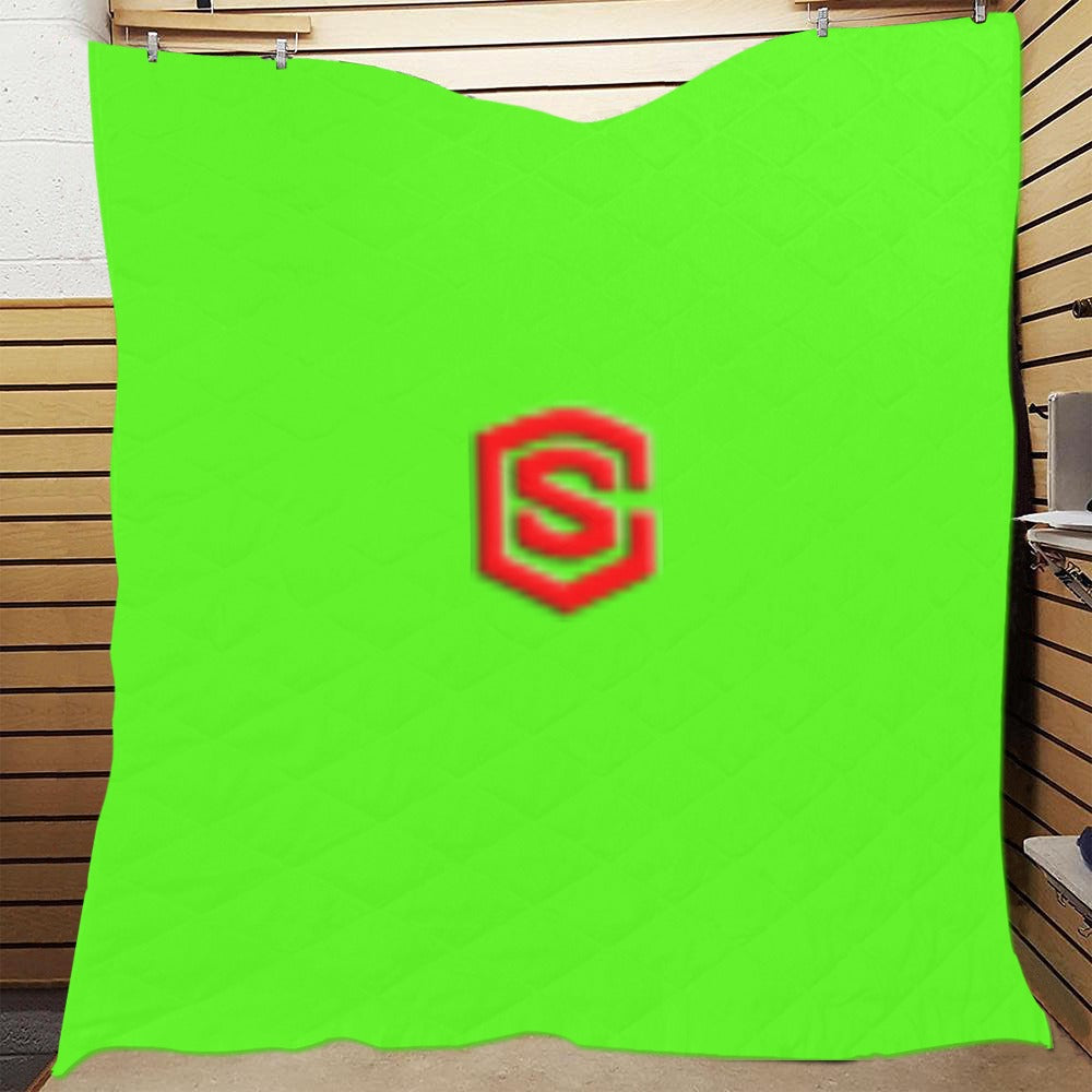YELLOW CUSTOMQUILT RED LOGO Custom Quilt  70" x 80"