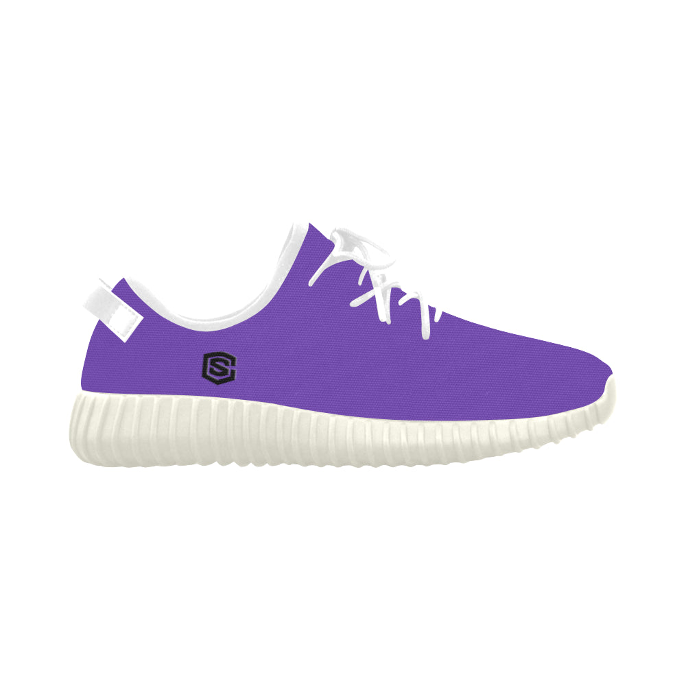 black logo Grus Women's Breathable Woven Running Shoes (Model 022)
