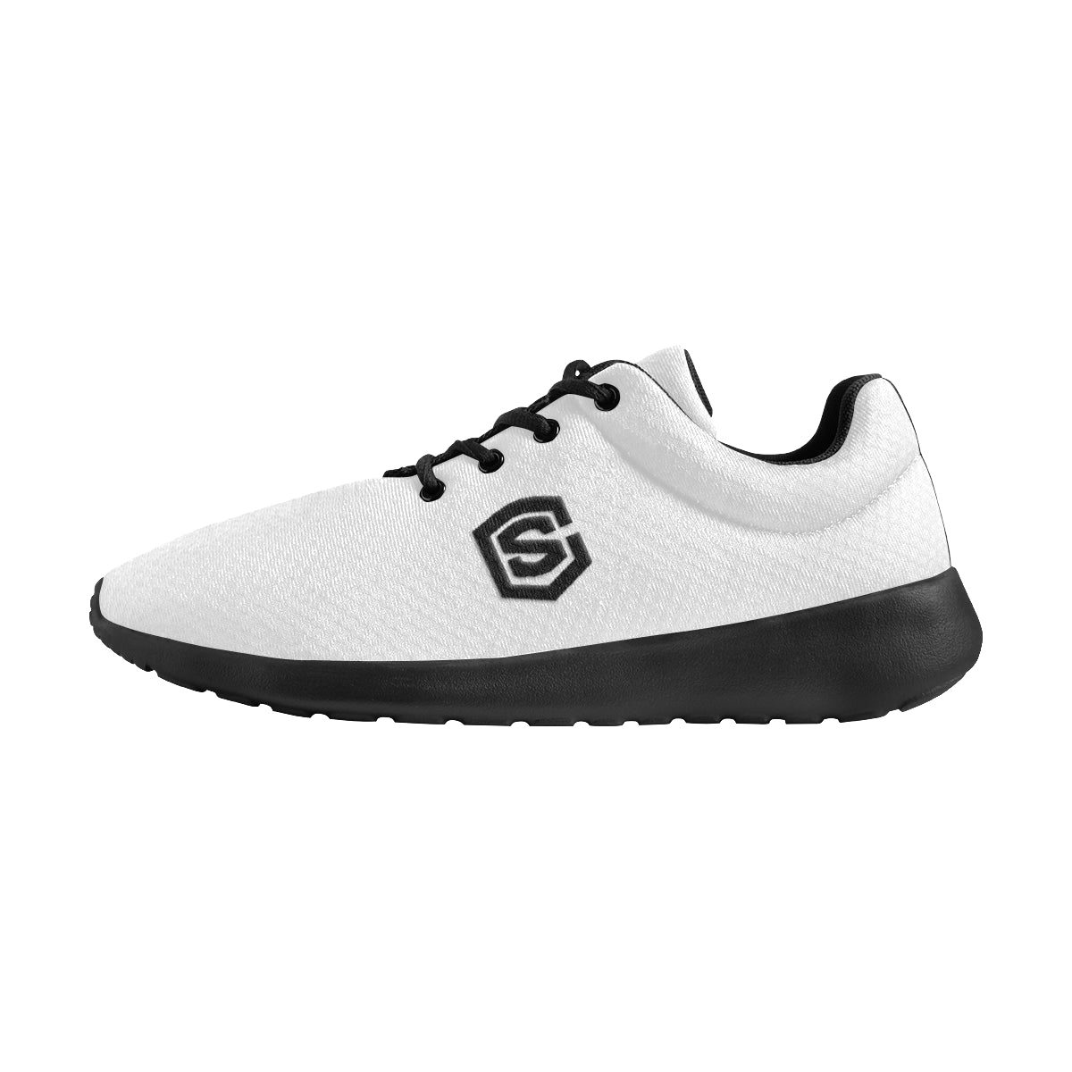 black logo Men's Athletic Shoes (Model 0200)