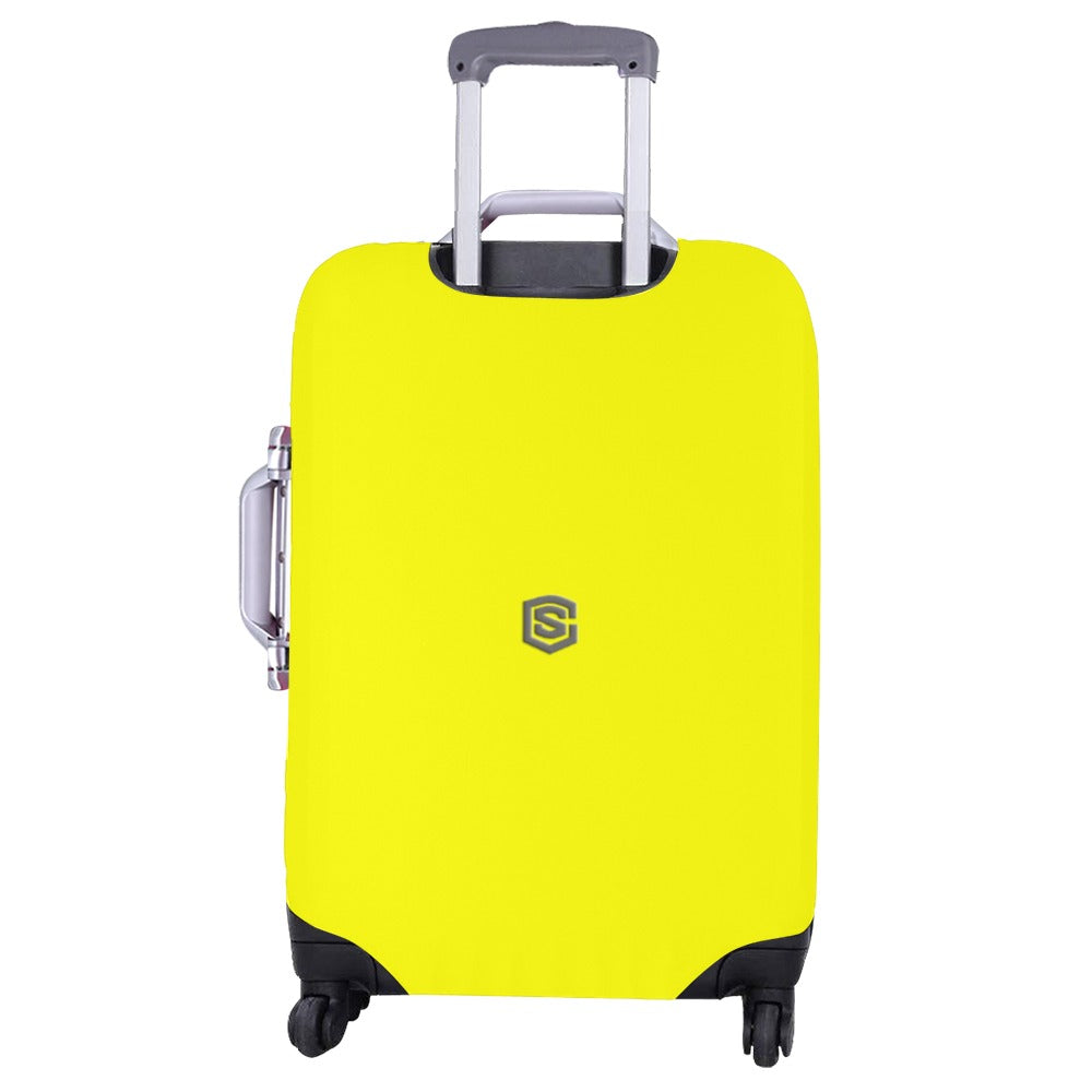 YELLOW LUGGAGE COVER WITH GRAY LOGO Luggage Cover (Large Size) (26"-28")