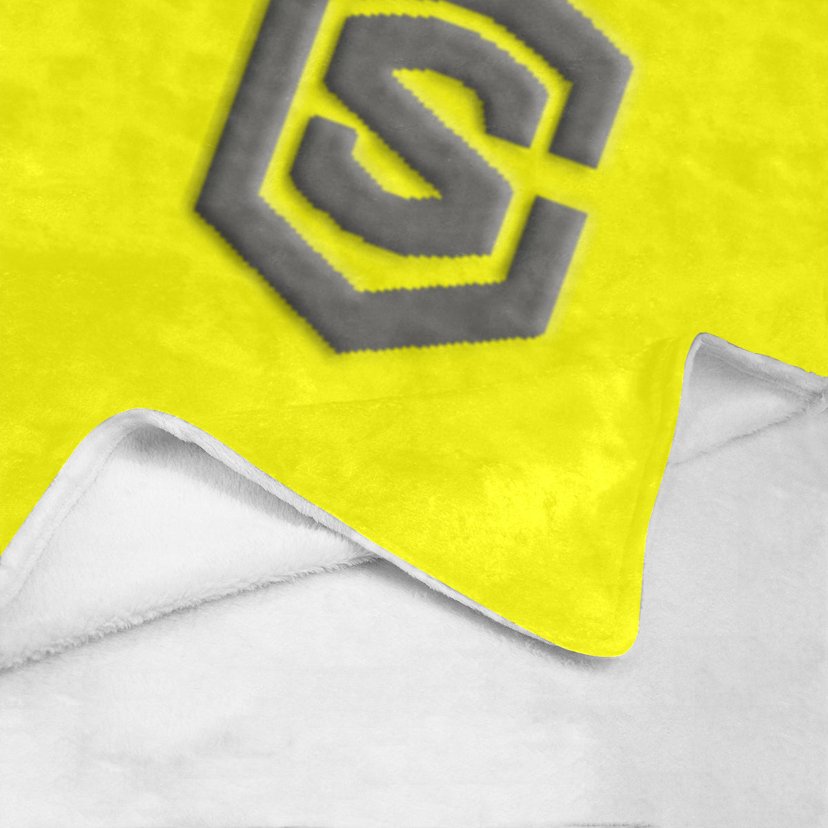 Yellow Ultra-Soft Micro Fleece Blanket with Gray Logo Ultra-Soft Micro Fleece Blanket 30"x40"