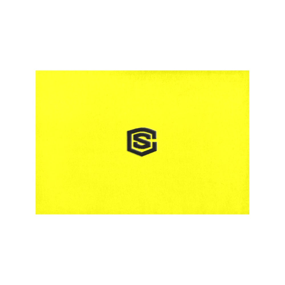 Yellow Placemats 12" x 18" With Black Logo Placemats 12" x 18" (Set of 2)