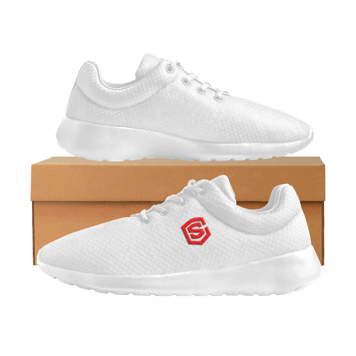 red logo Women's Athletic Shoes (Model 0200)