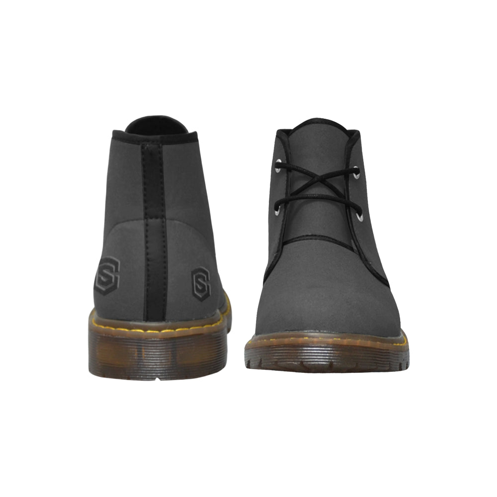 black logo Women's Nubuck Chukka Boots (Model 2402)