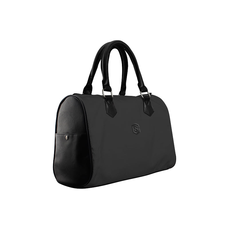 BLACK HANDBAG black logo Boston Handbag (Model 1621)