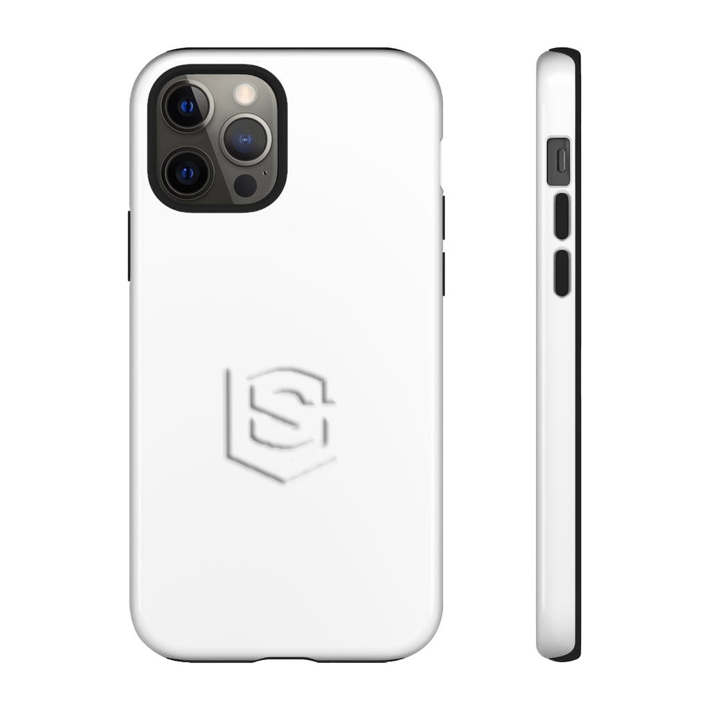 White Tough Cases White Logo