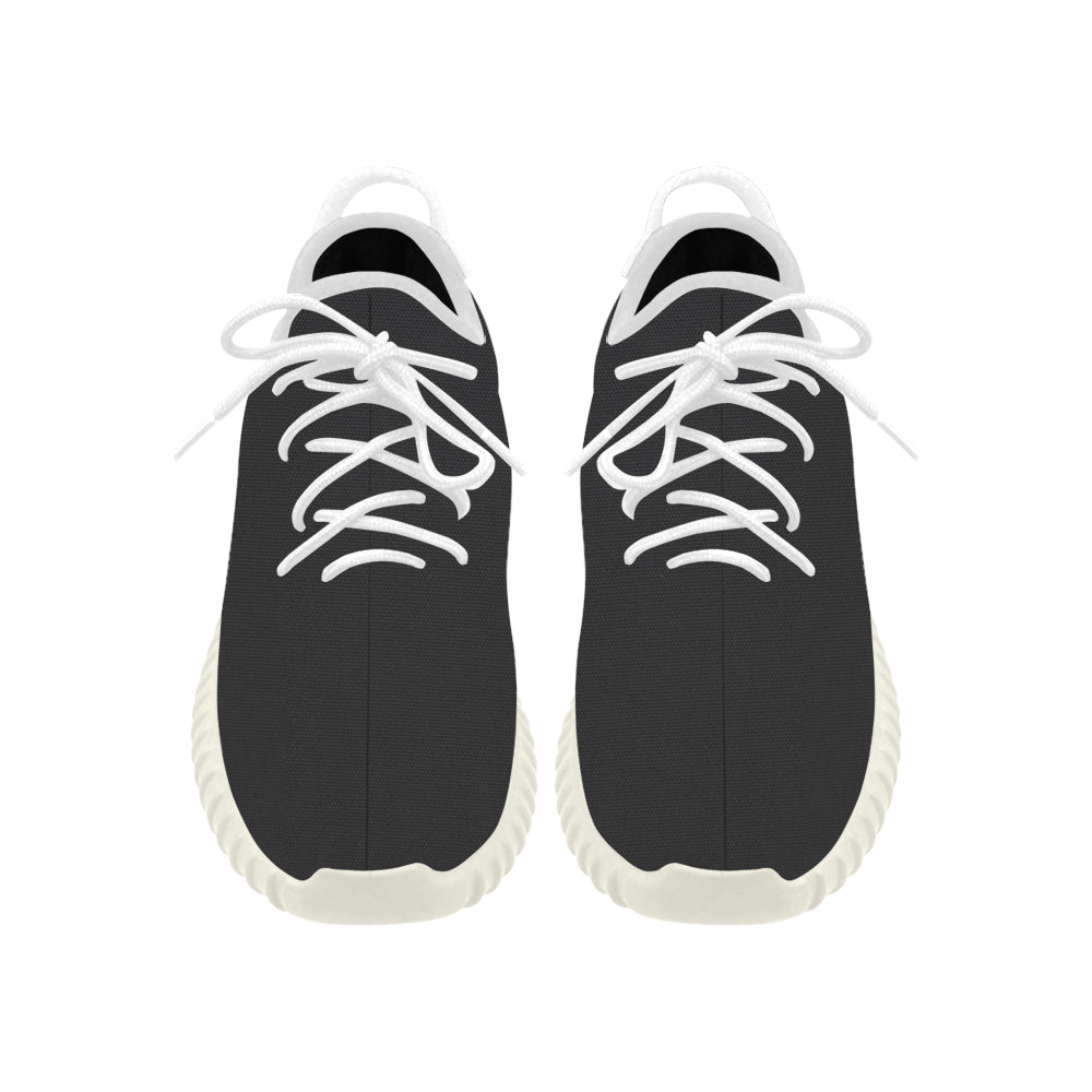 black logo Grus Women's Breathable Woven Running Shoes (Model 022)