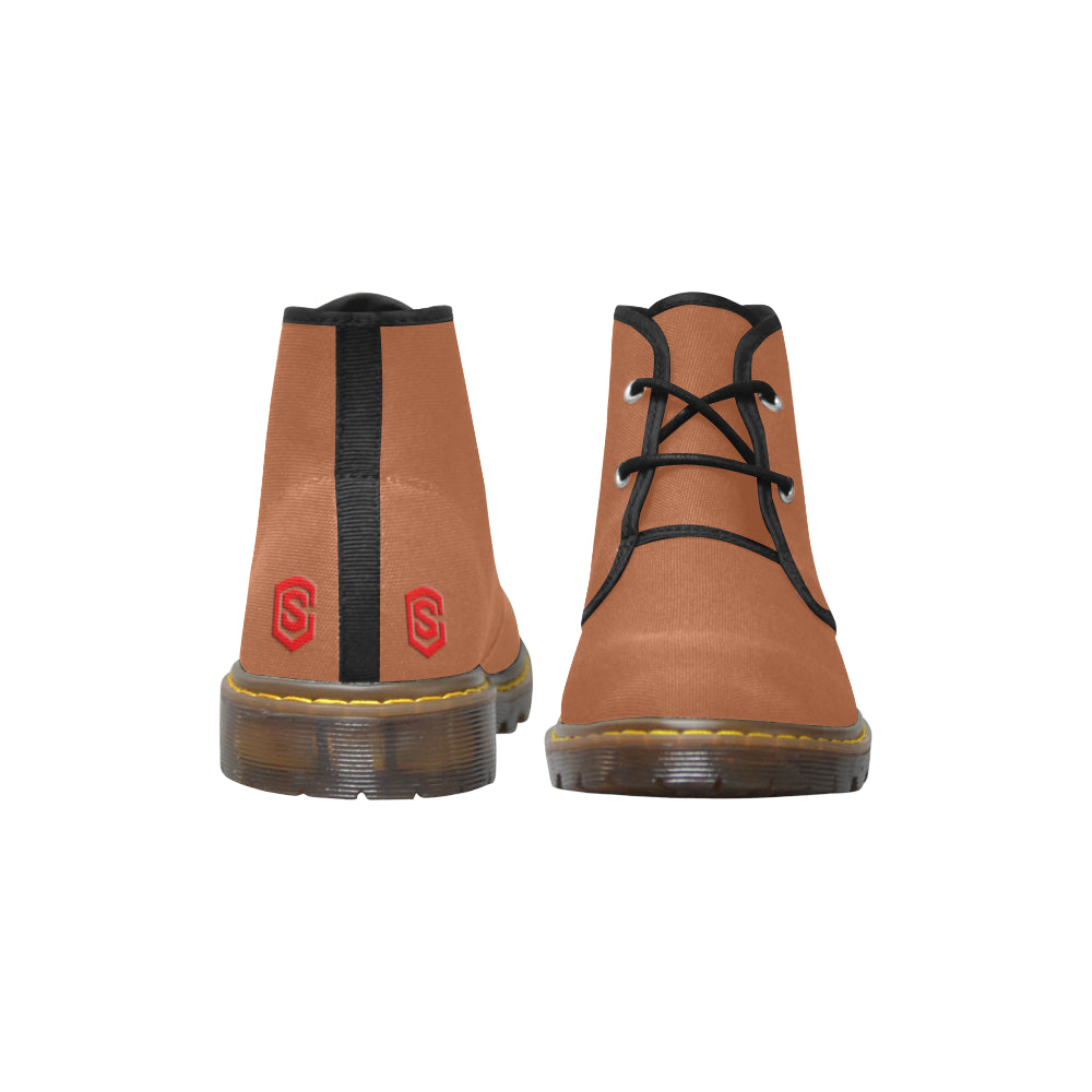 red logo Women's Canvas Chukka Boots (Model 2402-1)