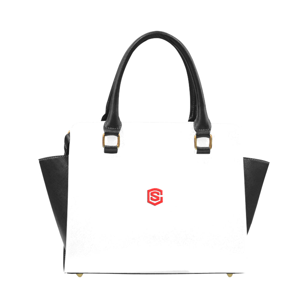 WHITE RIVET SHOULDER HANDBAG red logo Rivet Shoulder Handbag (Model 1645)