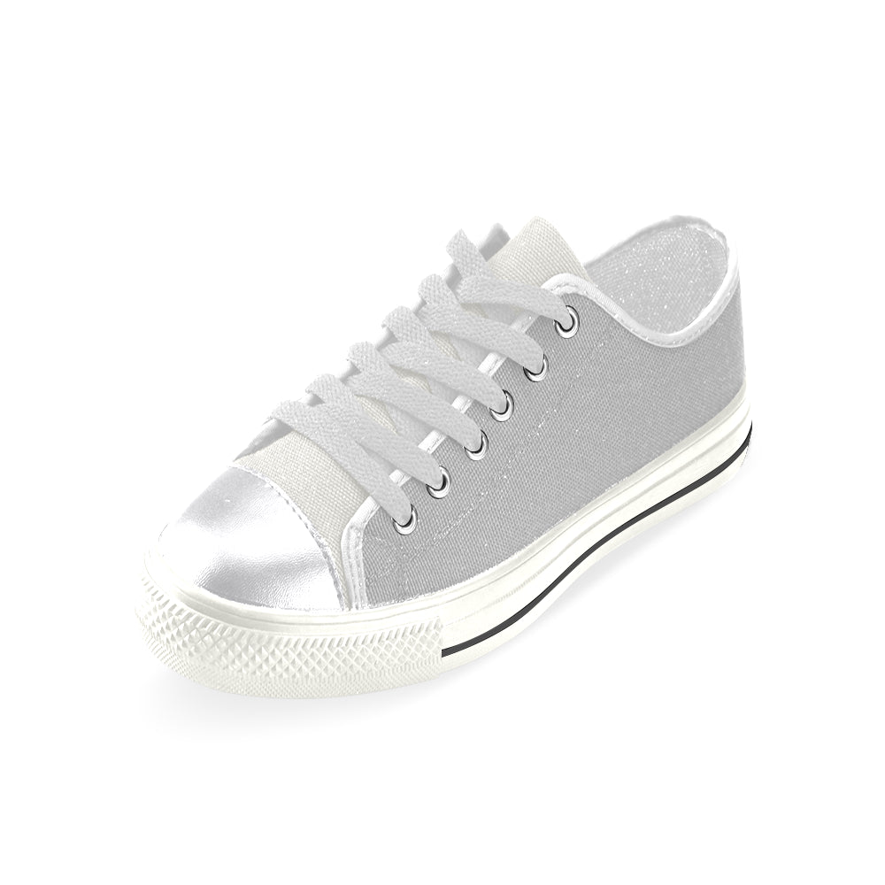 blue logo Women's Classic Canvas Shoes (Model 018)