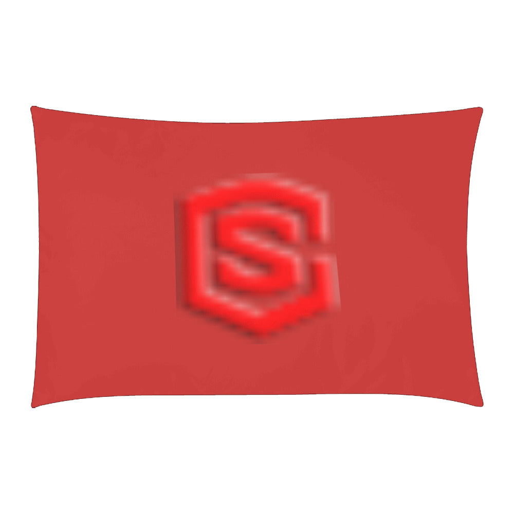 Red Duvet Cover Red Logo 3-Piece Bedding Set (1 Duvet Cover 86"x70"; 2 Pillowcases 20"x30")(One Side)