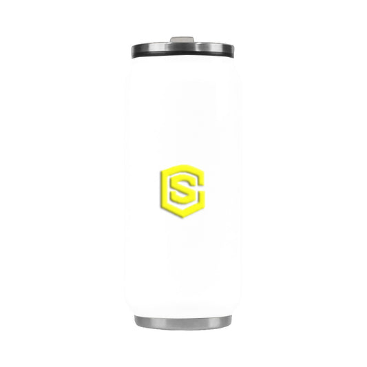 White Stainless Steel Vacuum Mug (13.7 OZ) with Yellow Logo Stainless Steel Vacuum Mug (13.7 OZ)