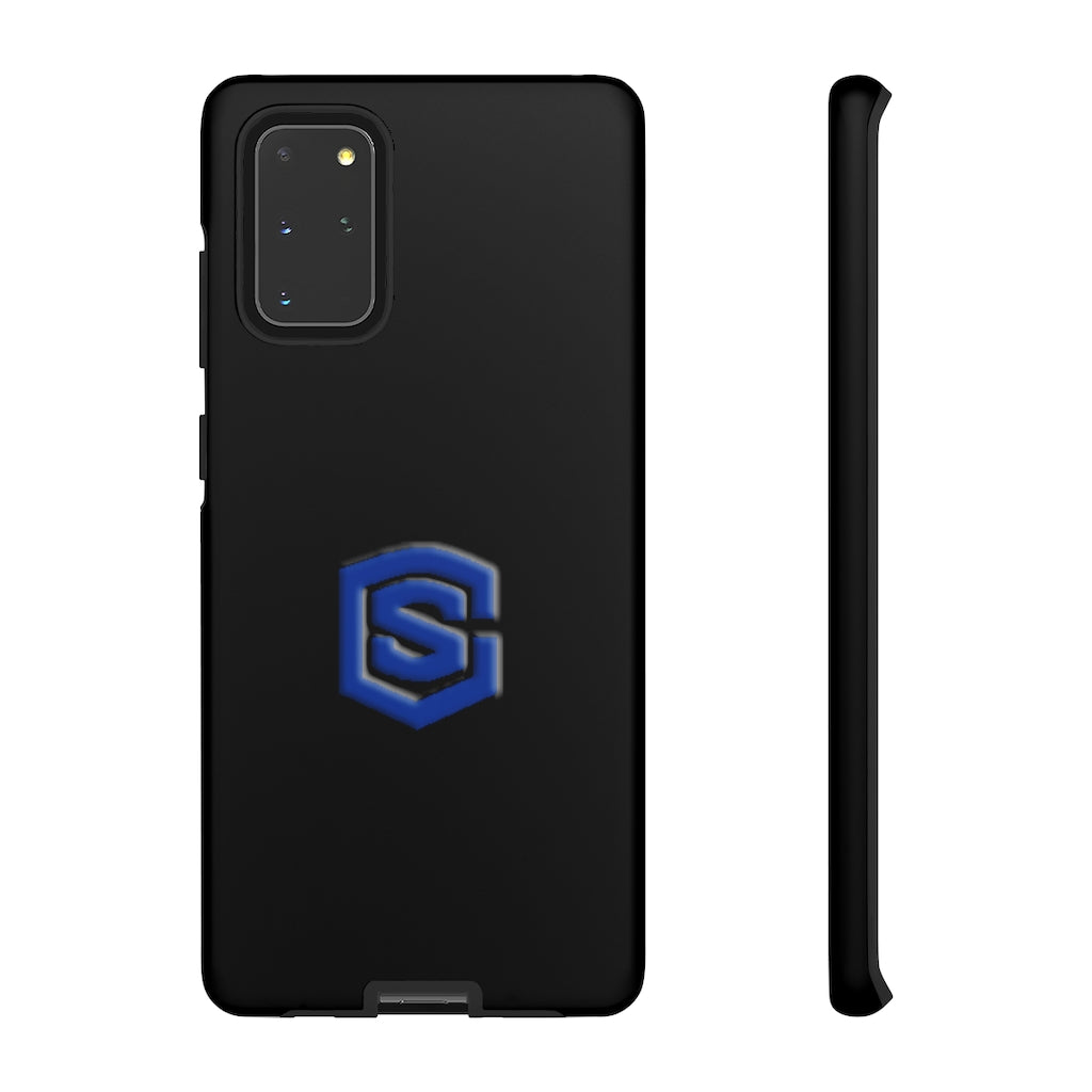 Black Tough Cases Blue Logo