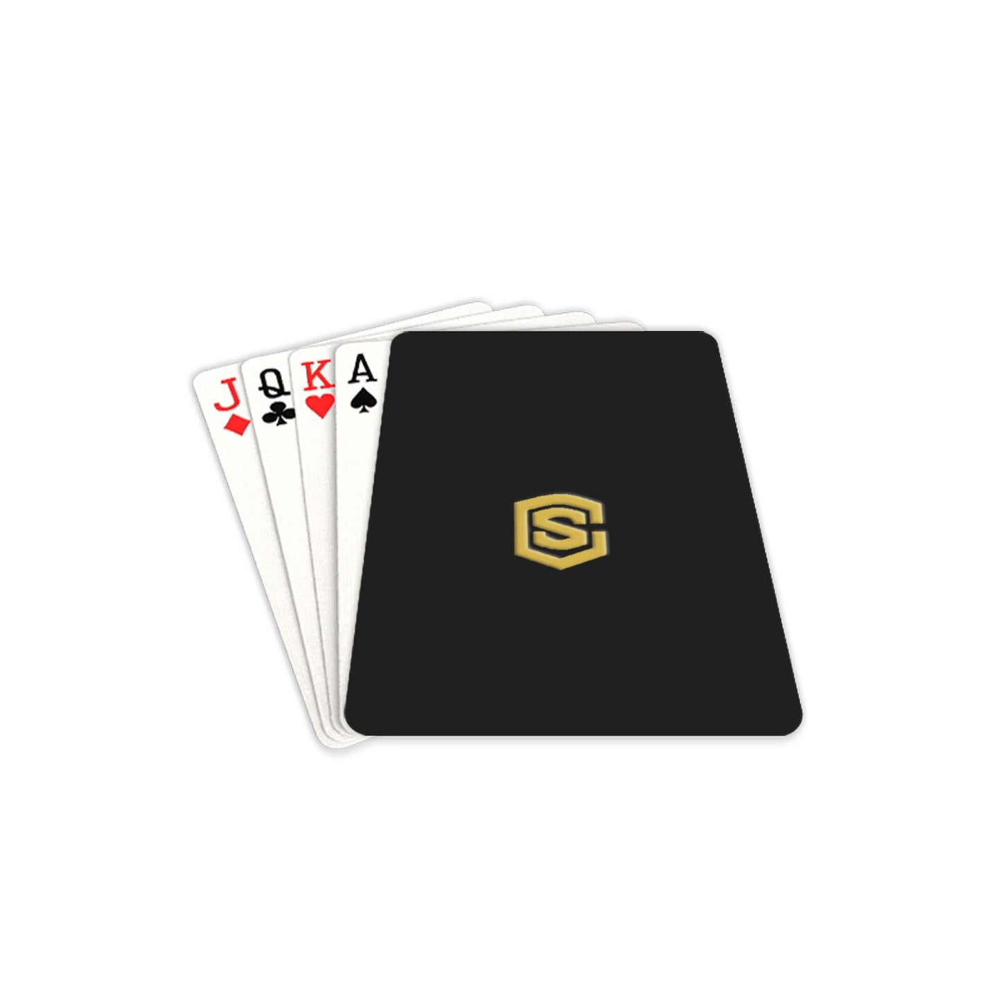 BLACK PLAYING CARD GOLD  LOGO Custom Funny Card 2.5"x3.5"