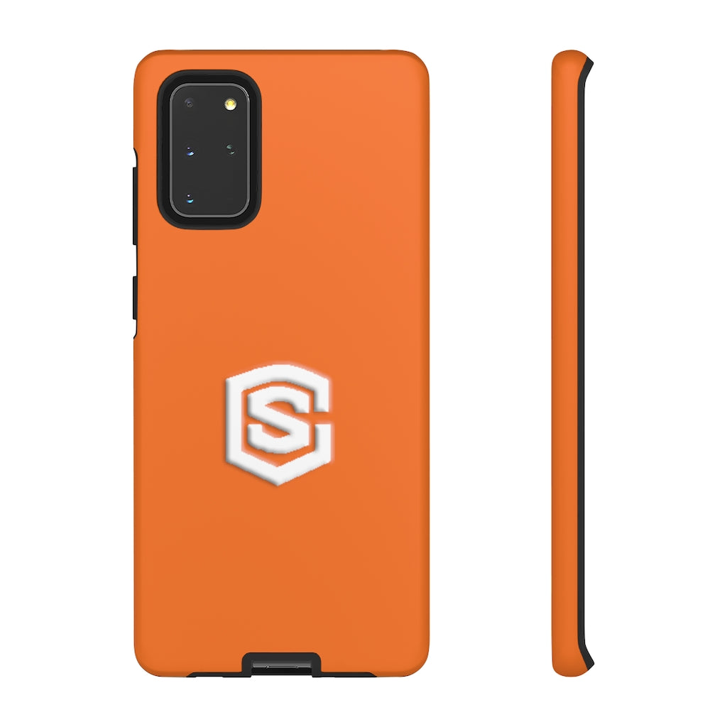 Orange Tough Cases White Logo