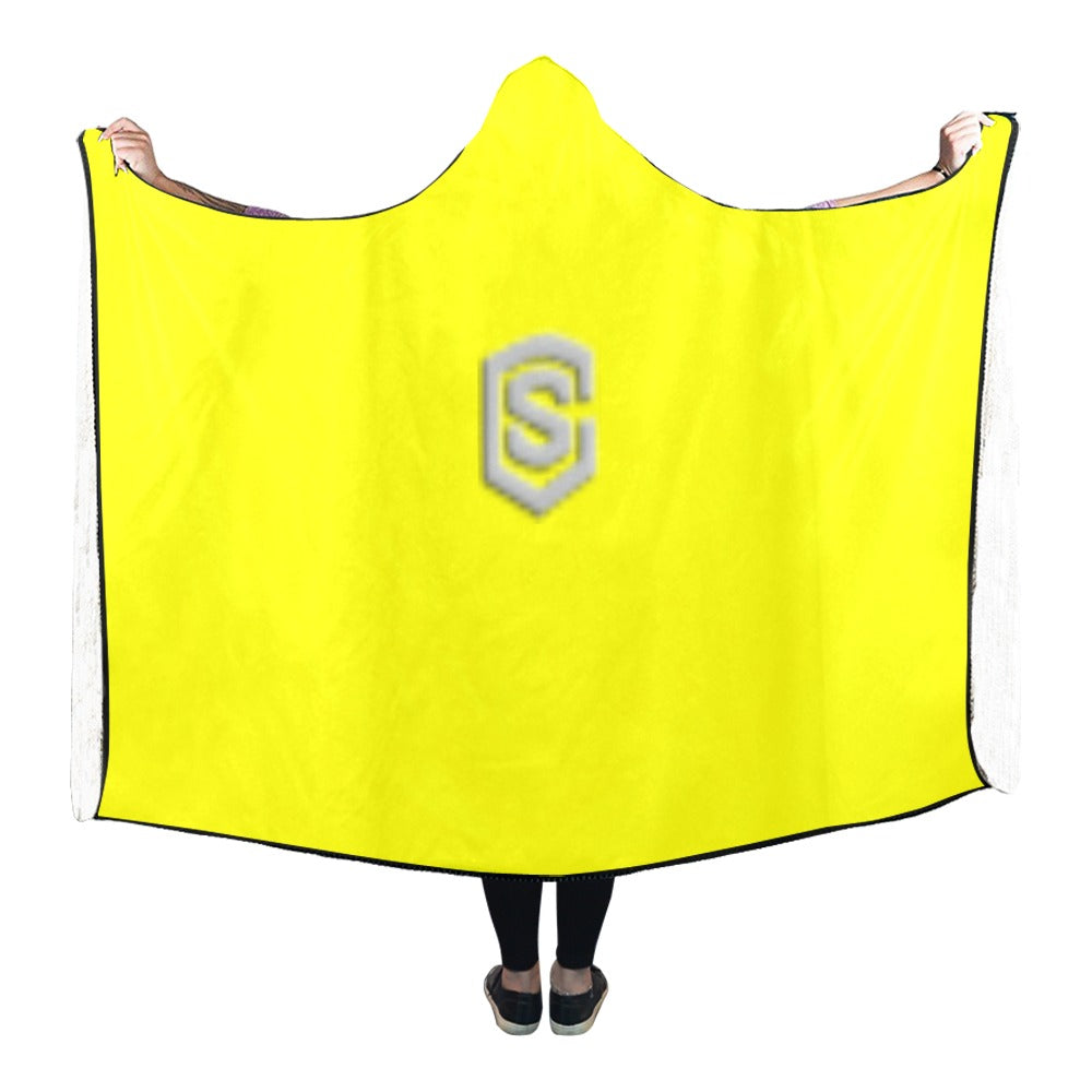 Yellow Hooded Blanket 80"x56" with Silver Logo Hooded Blanket 80"x56"