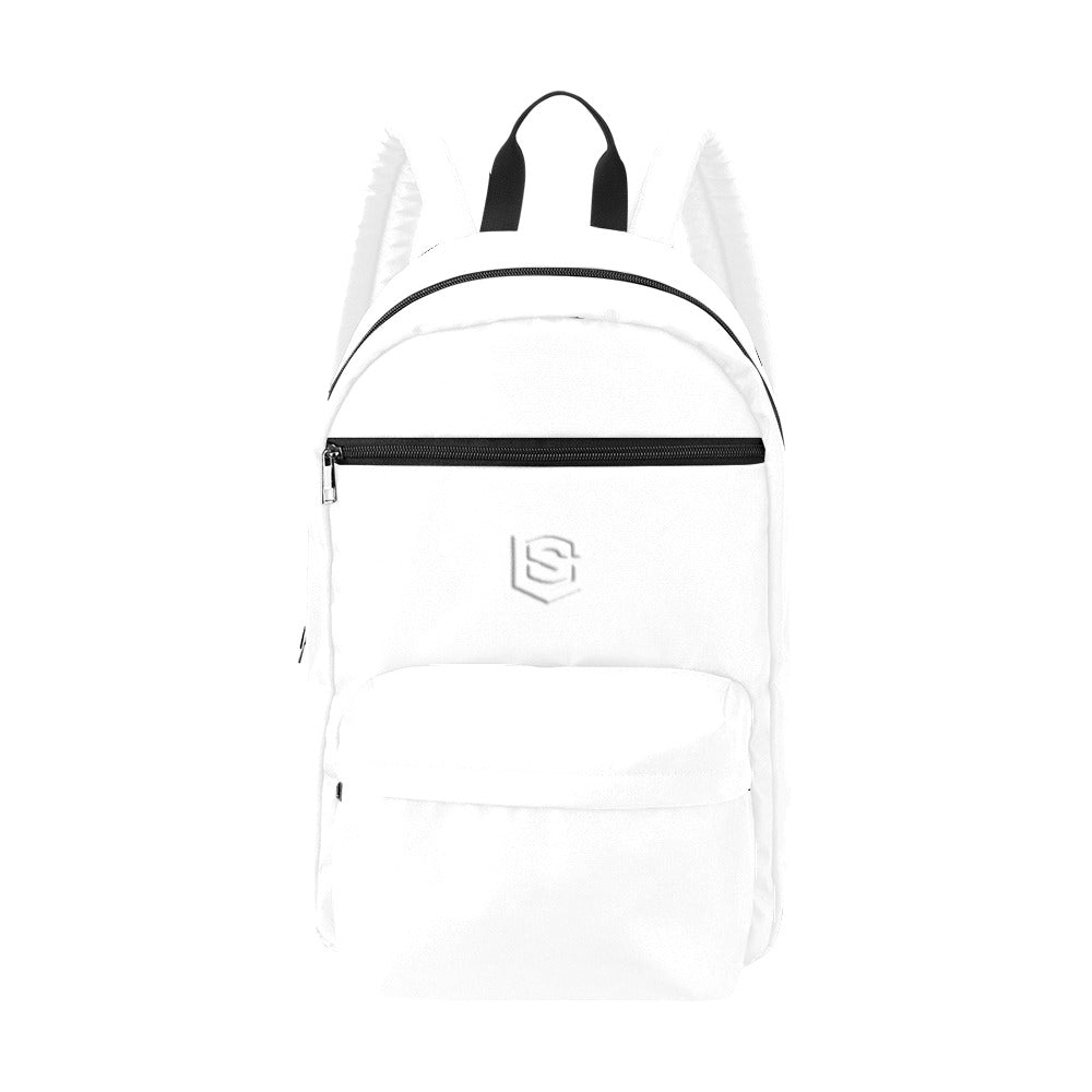 White Travel Backpack With White Logo Travel Backpack(Large Capacity)(Model 1691)