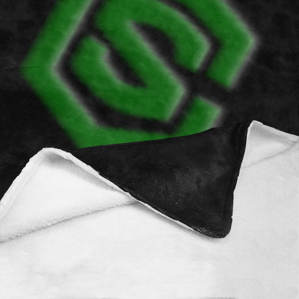 Black Ultra-Soft Micro Fleece Blanket Green Logo Ultra-Soft Micro Fleece Blanket 30"x40"