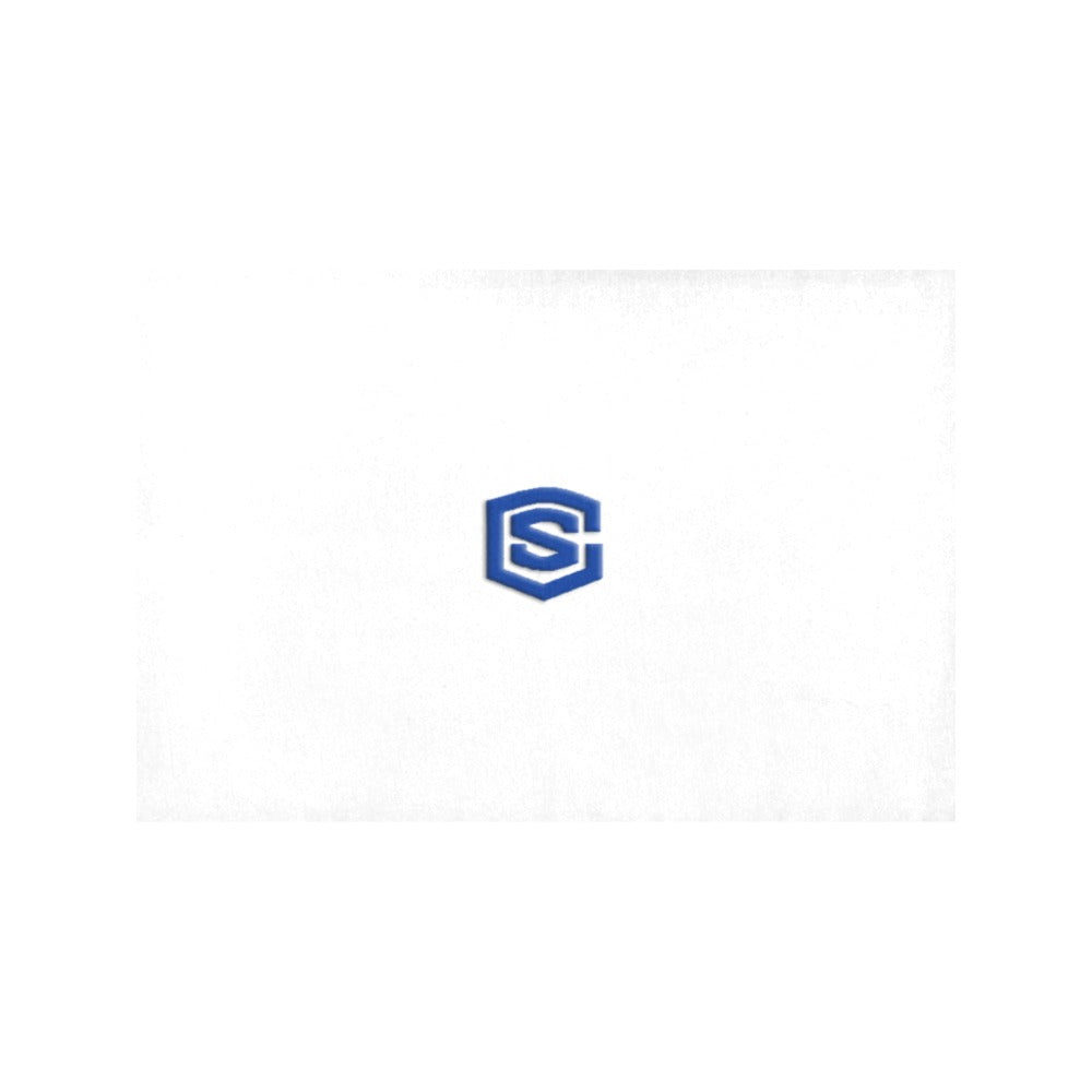 White Placemats 12" x 18" With Blue Logo Placemats 12" x 18" (Set of 2)