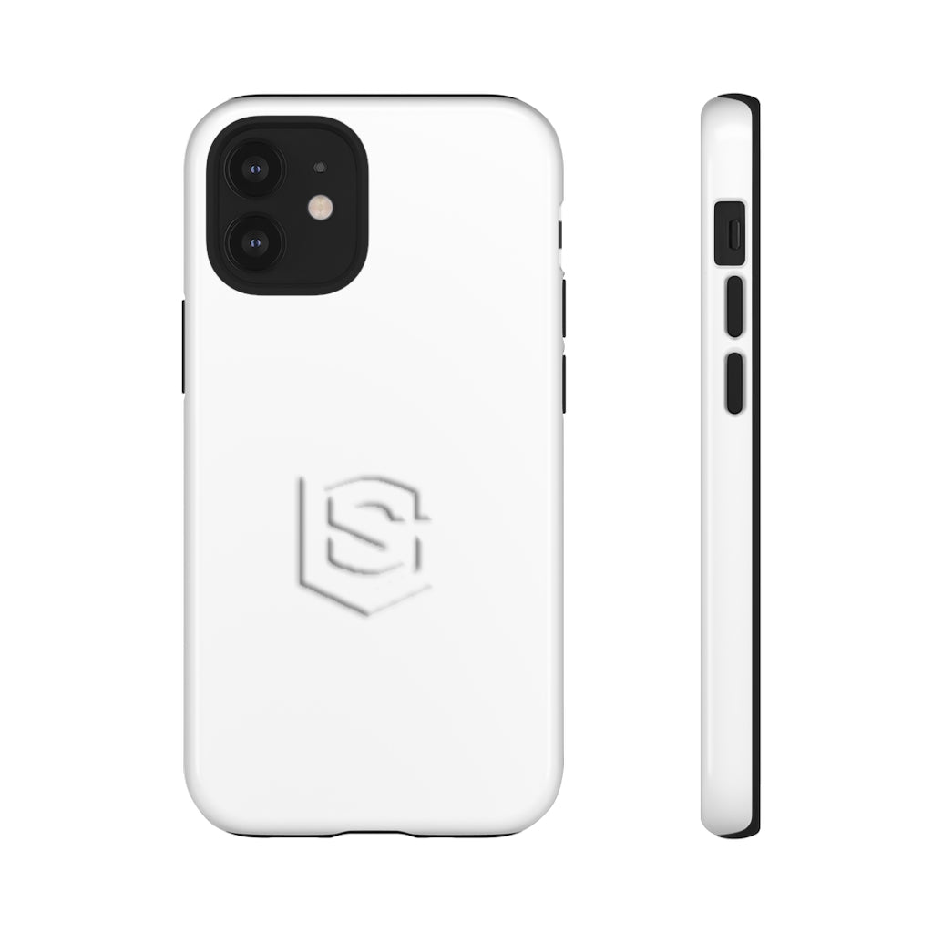White Tough Cases White Logo