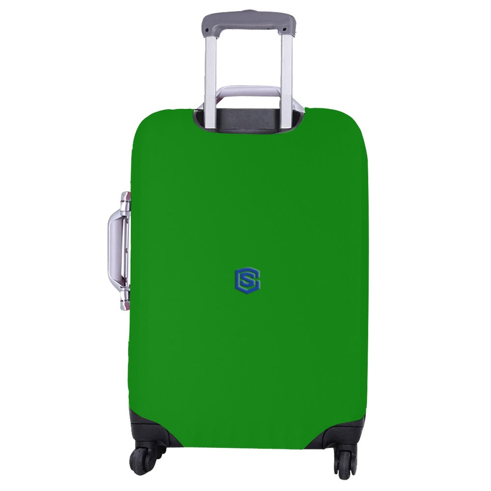 GREEN LUGGAGE COVER WITH BLUE LOGO Luggage Cover (Large Size) (26"-28")